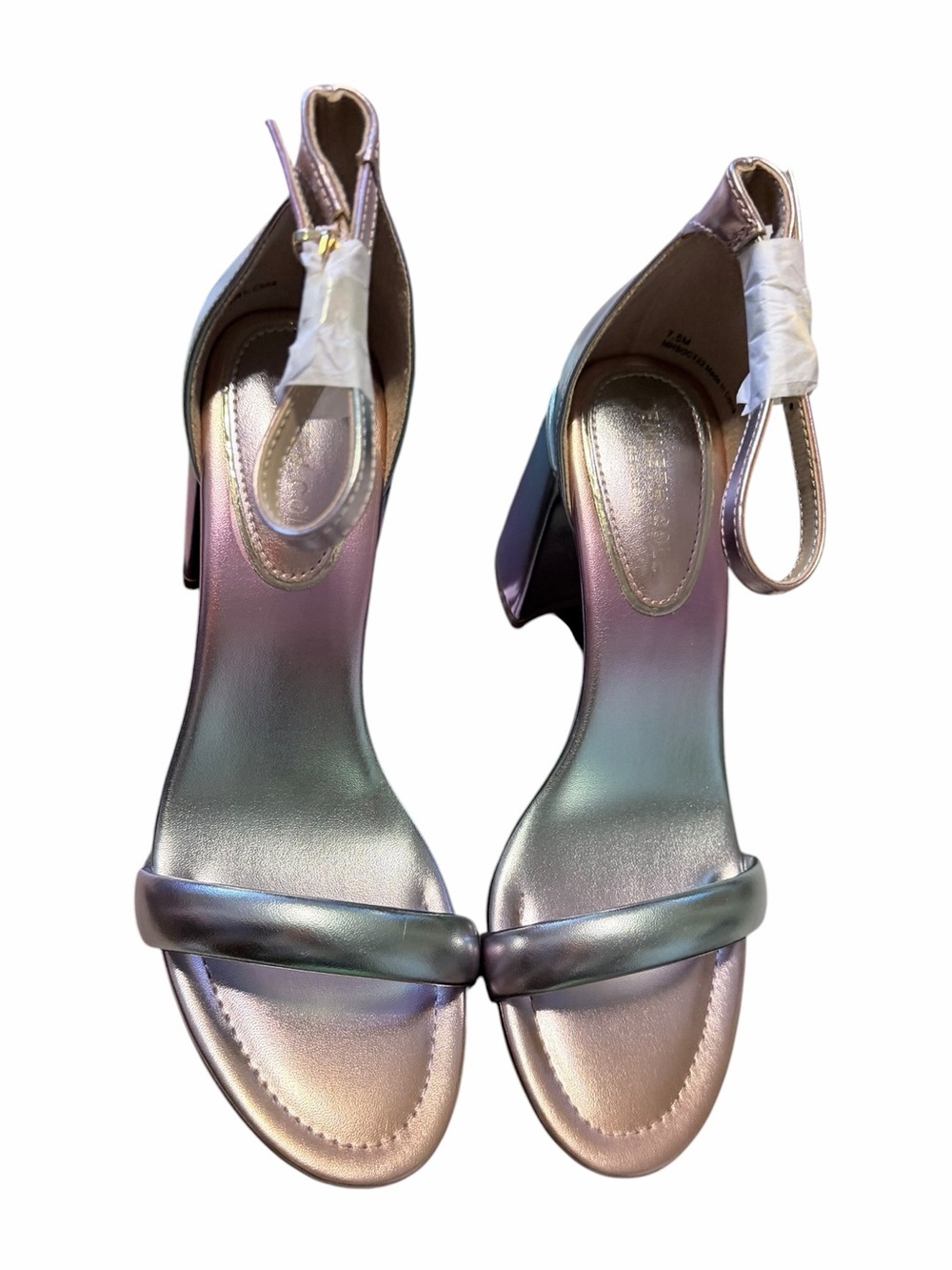 🌼🌟NIB Kenneth Cole New York Women's Luisa Iridescent Ankle-Strap Metallic Multi